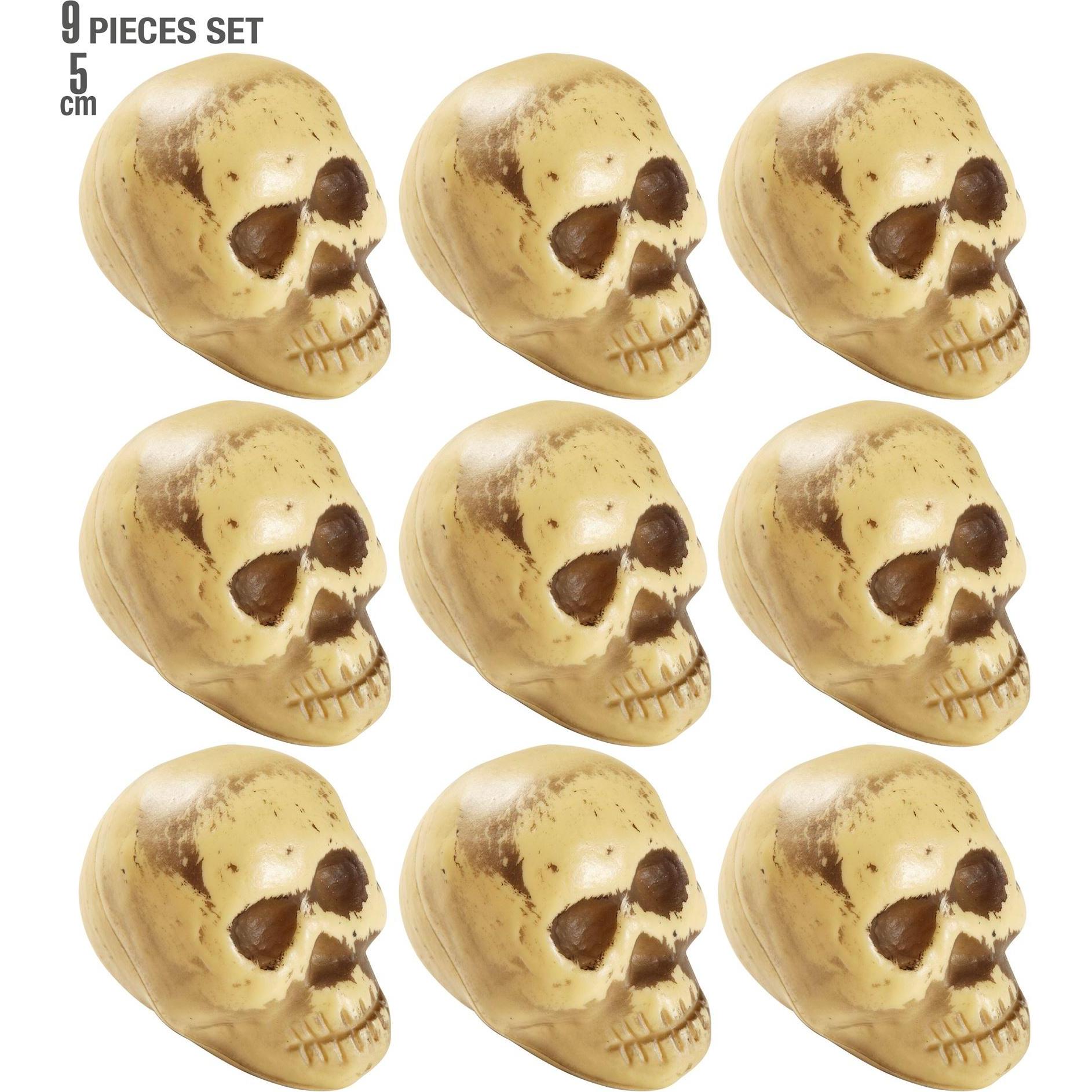 Widmann Teschi: Il Set di Nove Pendenti a Forma di Teschio in Sacchetto