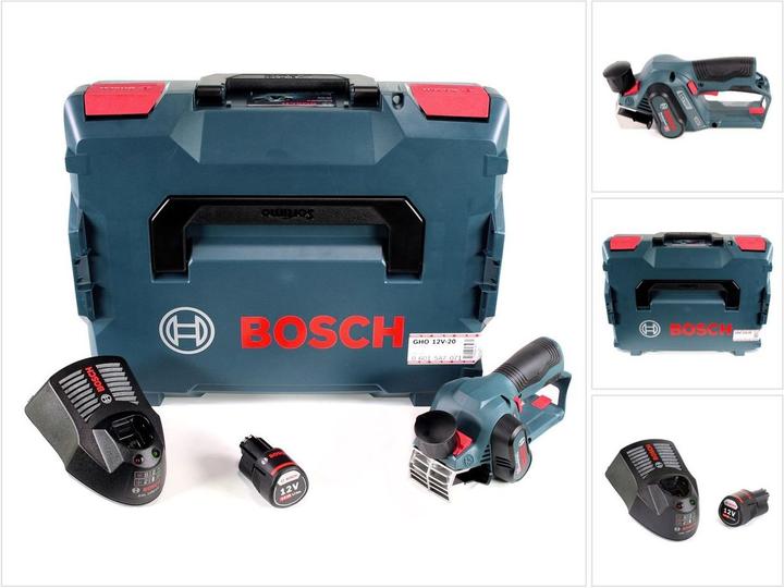 Immagine prodotto Bosch Professional Bosch GHO 12V-20 Professional Pialletto a batteria in valigetta L-Boxx + 1x Batteria GBA 12 V 3,0 Ah