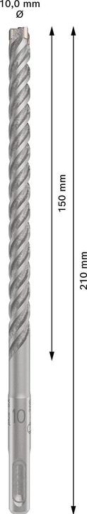 Productafbeelding Bosch Professional Zubehör Broca para martillos perforadores SDS PLUS-5X: 10 X 150 X 210 MM CON 4 ARISTAS DE CORTE (10 mm)