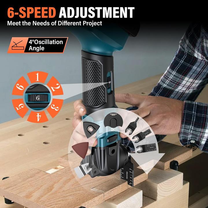 Actual product image Pohicoo Oszillationswerkzeug Akku-Multitool (Multifunctional tool)