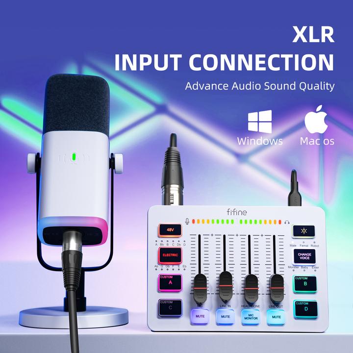 Actual product image Fifine Gaming Audio Mixer SC3, 4-channel