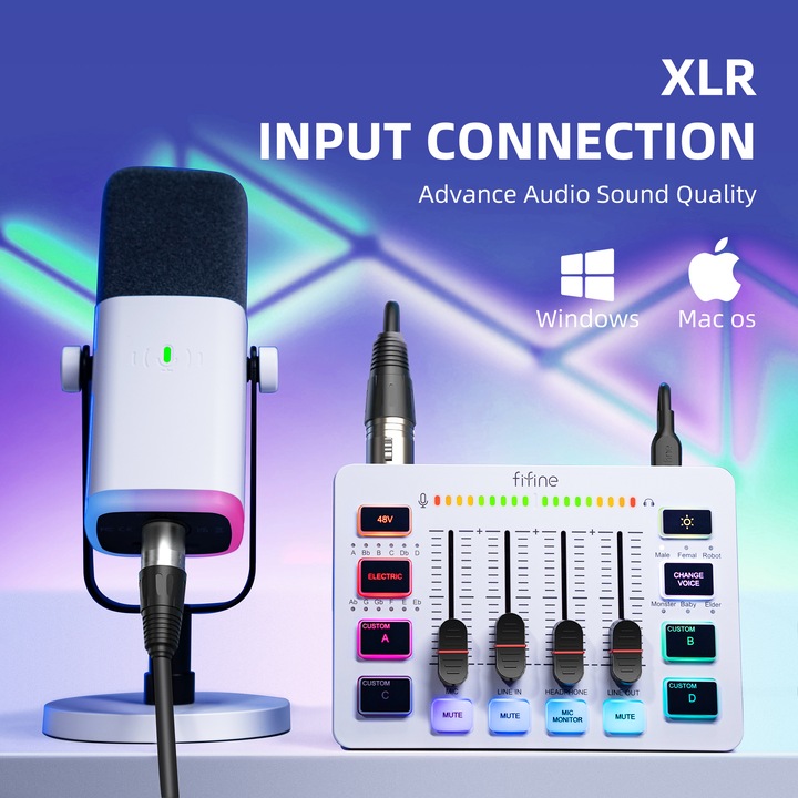 Immagine prodotto Fifine Mixer audio da gioco SC3, 4 canali