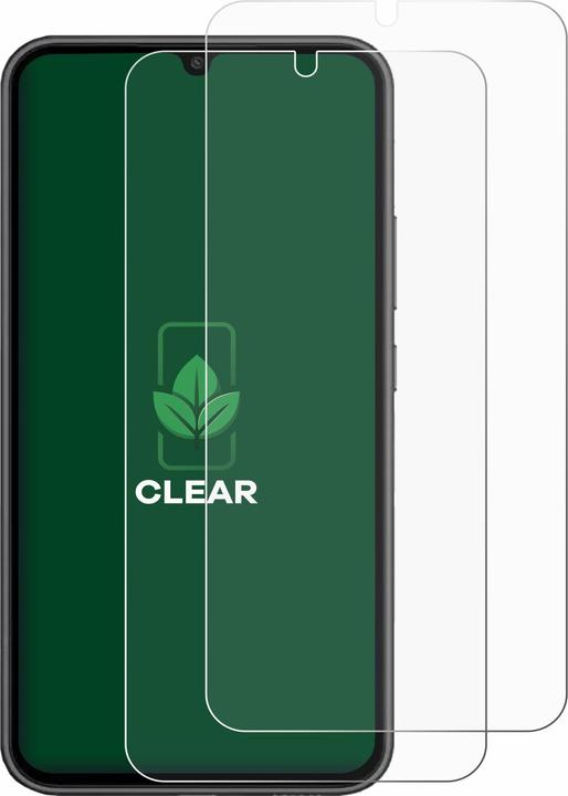 Produktbild ScreenLeaf Schutzfolie nachhaltiger Displayschutz Displayschutzfolie Folie Klar Transparent (2 Stück, Samsung Galaxy A34 5G)