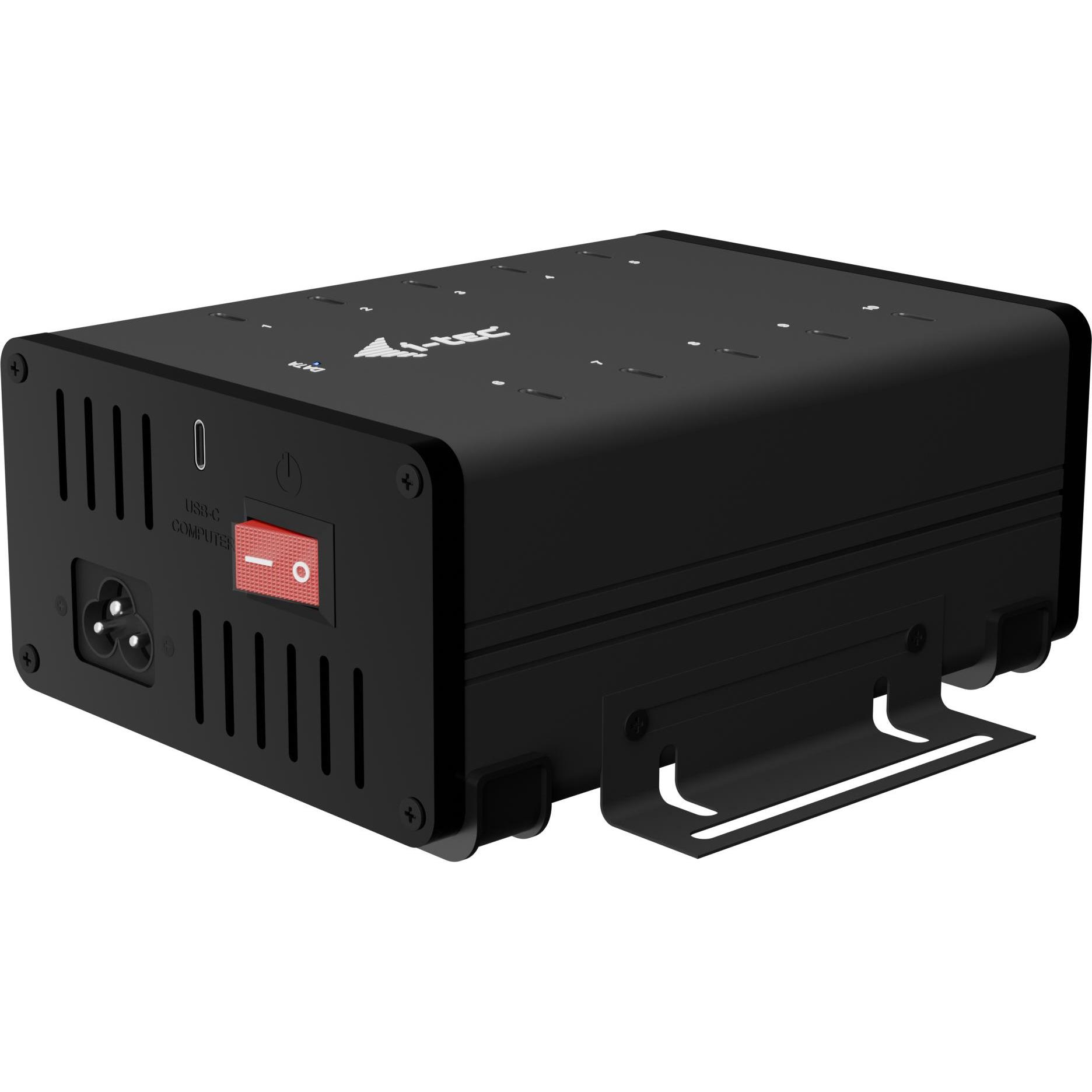 i-tec CHARGING HUB 10X USB-C (USB-C, 10 Ports), Dockingstation + USB Hub, Schwarz