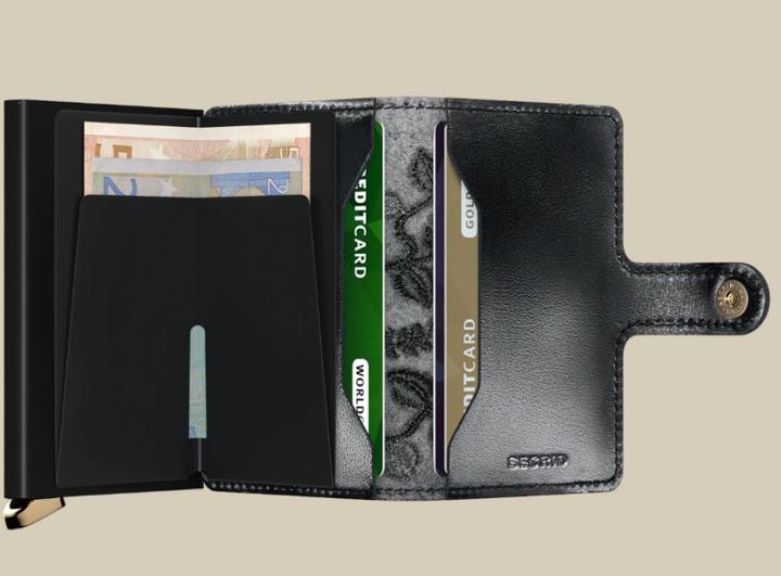 Actual product image Secrid Stich Floral Miniwallet, black