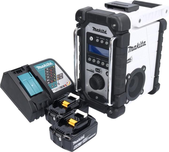 Image du produit Makita DMR 110 RGNW Radio de chantier 12 V - 18 V IP64 DAB + 2x batterie 6,0 Ah + chargeur
