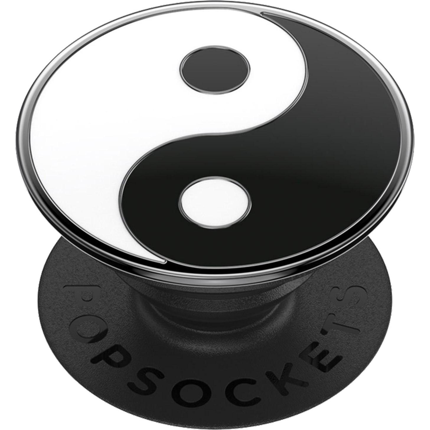 PopSockets PopGrip Enamel Yin Yang, Smartphone Halterung, Schwarz