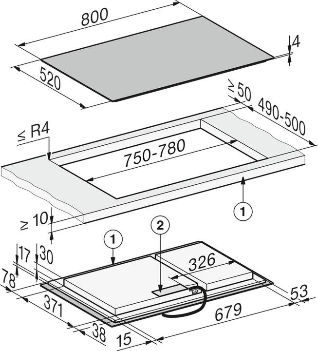 Produktbild Miele KM 8484 FL (80 cm, Induktionskochfeld)