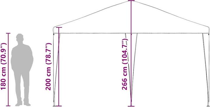 Image du produit vidaXL Tente de réception (400 cm, 400 cm)