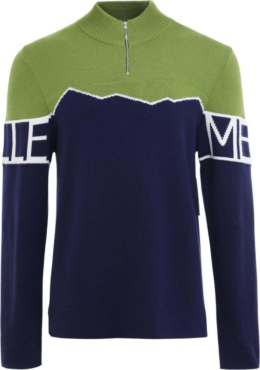 Bellemere Pullover Merino Super Fine Mountain Print Sweater (S)