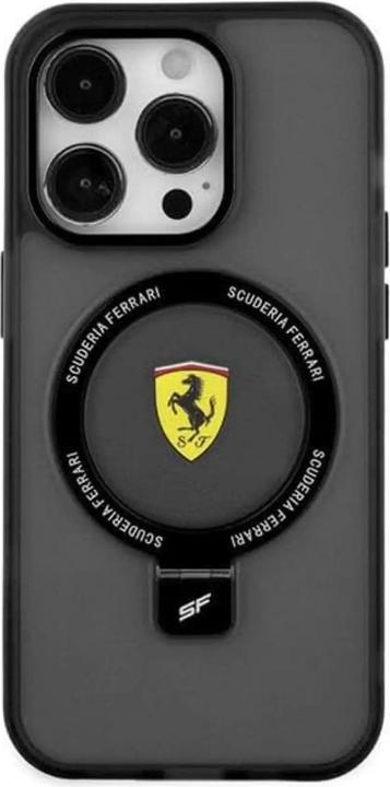 Produktbild Ferrari FEHMP15SUSCAK iPhone 15 6.1" czarny/black hardcase Ring Stand 2023 Collection MagSafe (Apple iPhone 13, Apple iPhone 14, Apple iPhone 15)