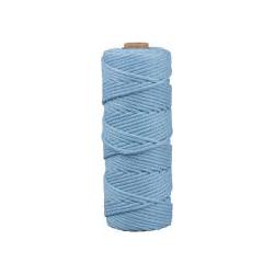 Rayher Makramee Garn, 3mm ø, himmelblau, 70 m, Filato + Lana, Blu