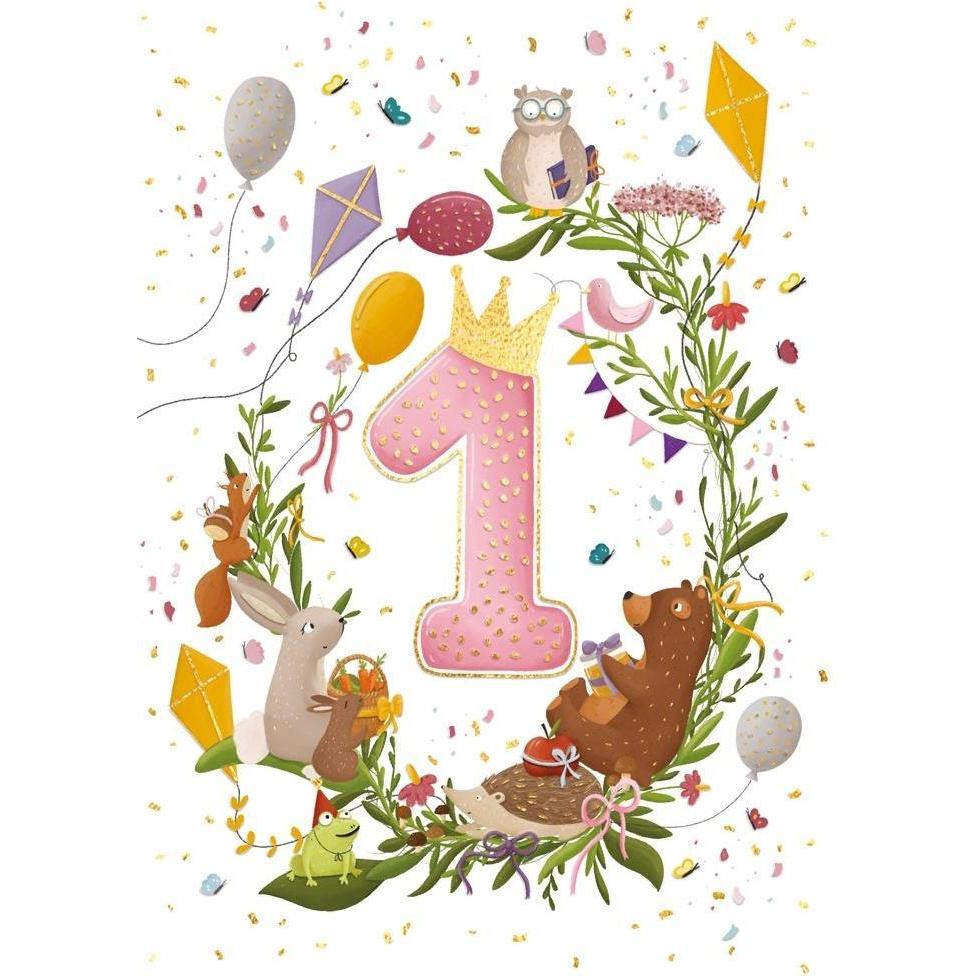 Henry Holt, Wenskaart, A5 Rosa Ein-Jahres-Karte