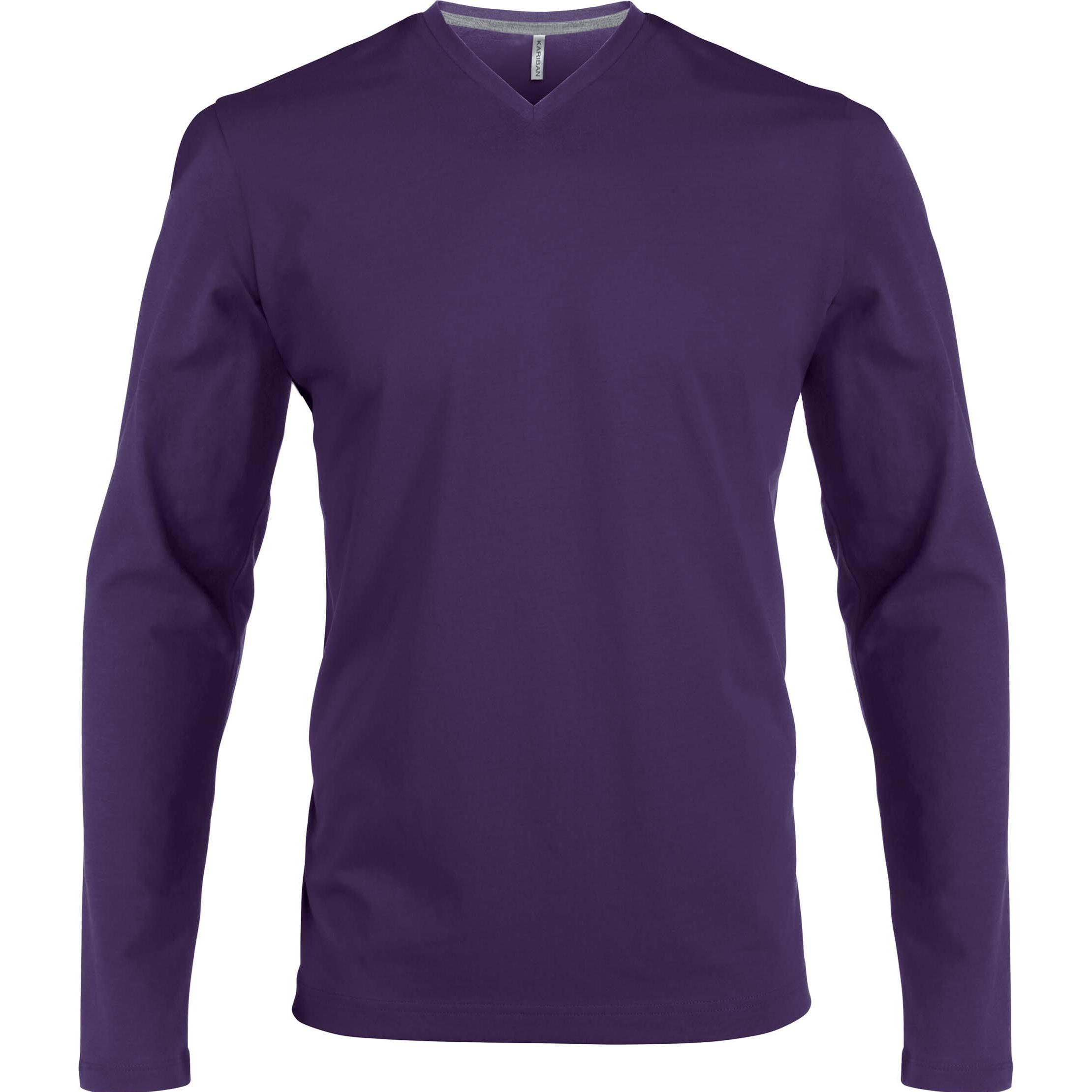 Kariban, Herren, Shirt, Col V manches longues, Grün, (XXL)