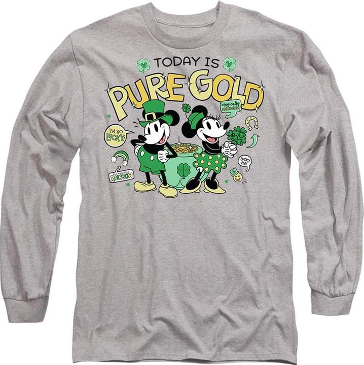 Immagine prodotto Mickey Mouse Pure Gold Maglietta Giorno di San Patrizio Topolina Adulto Unisex (M)