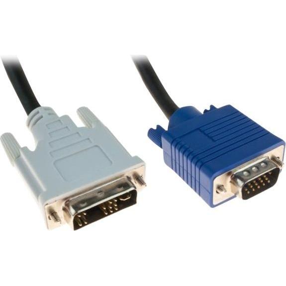 Exertis Connect Cavo monitor DVI-A, analogico, 12+5 pin DVI-A maschio / 15 pin HD D-Sub maschio, 10,0 m Per (10 m), Cavo video