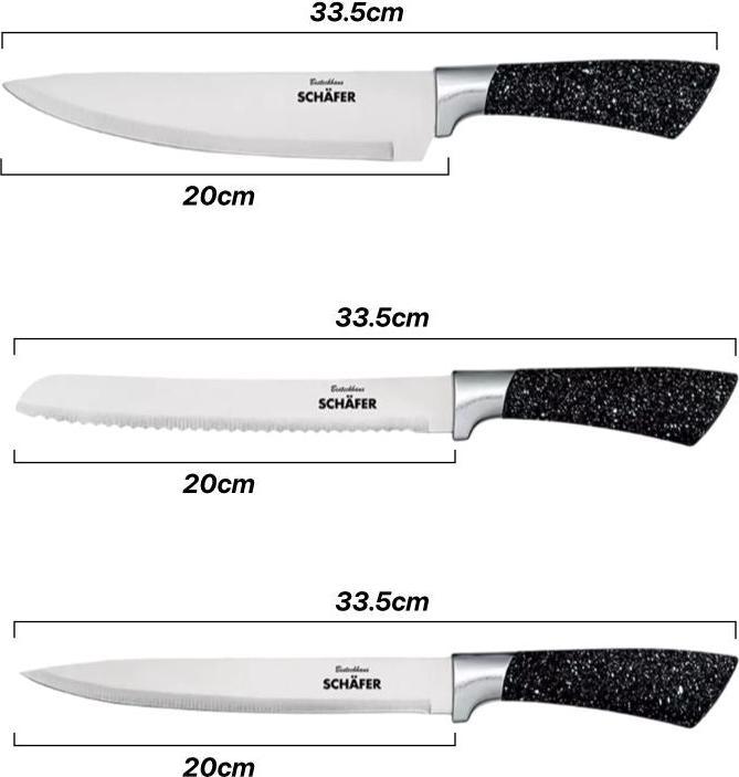Produktbild Schäfer IT-Systems Messer Set Messerblock Kochmesser-Set