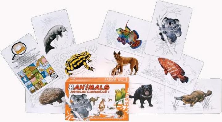 Produktbild ADL00243 - Manimals Australien - Kartenspiel (GB, DE, FR), für 2 bis 6 Spieler, ab 6 Jahren (Französisch)