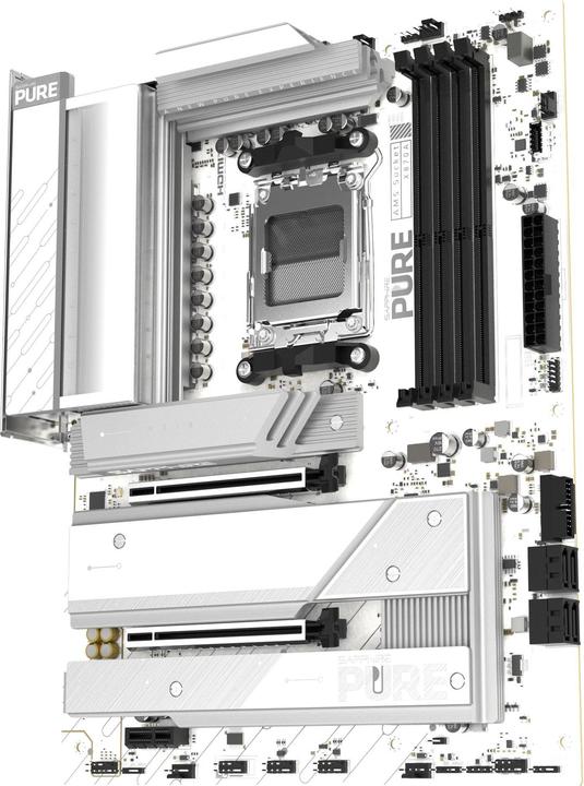 Immagine prodotto Sapphire PURE X870A WIFI7 1xHDMI 1.4 1xDP 1.2 (AM5, AMD X870, ATX)