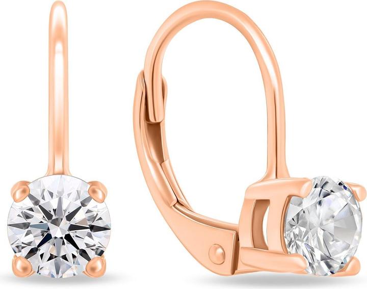 Immagine prodotto Brilio Argento - Orecchini minimalisti placcati in oro con zirconi EA914R