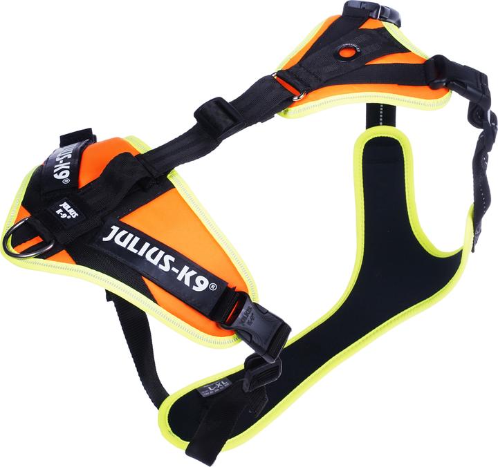 Actual product image Julius-K9 K9 Mantrailing/Outd. sele, Str.: L-XL/Uv Orange w. neon edge (L, XL, Dog)