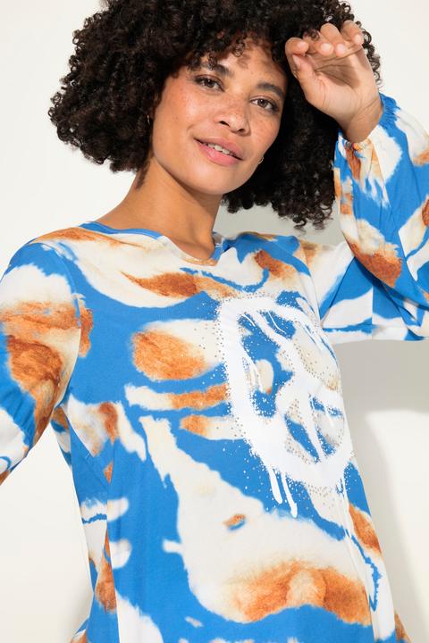 Actual product image Angel of Style A-line tunic with batik pattern and peace sign (54)