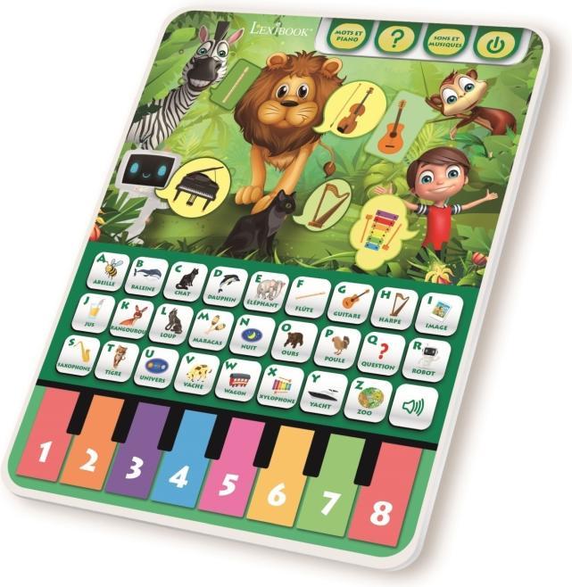Actual product image Lexibook Learning tablet - educational tablet, talking alphabet, musical piano, discover animals and music FR (French)