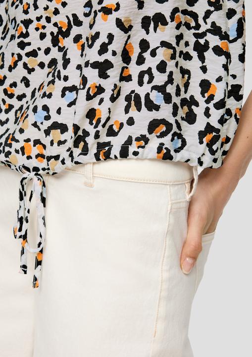Produktbild s.Oliver Bluse Bluse mit Bindeband am Saum (46)