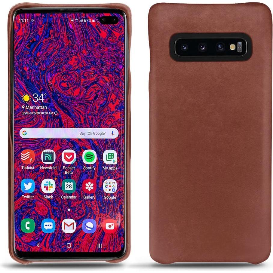 Noreve Lederschutzhülle (Samsung Galaxy S10+), Smartphone Hülle, Rot
