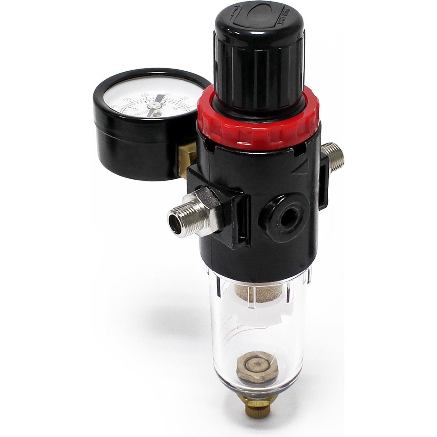 Wiltec Airbrush Kompressor Druckregler Filter Wasserabscheider bis 7 bar 2x 9,51mm 1/8"