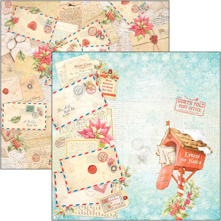 Produktbild Ciao Bella Scrapbook-Papier "Dear Santa", 12 Blatt, 30,5 x 30,5 cm (190 g/m², 12 x)