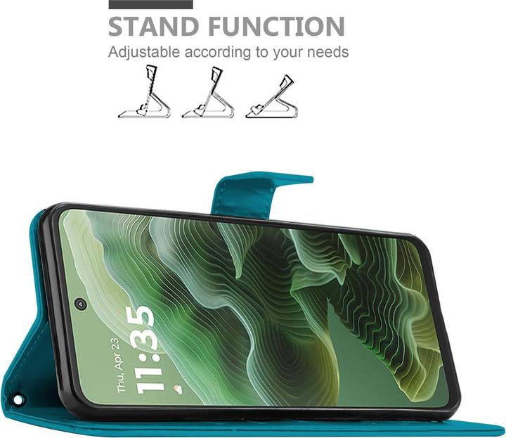 Produktbild Cadorabo Hülle für Motorola Moto G35 mit Blumen Muster (Motorola Moto G35)