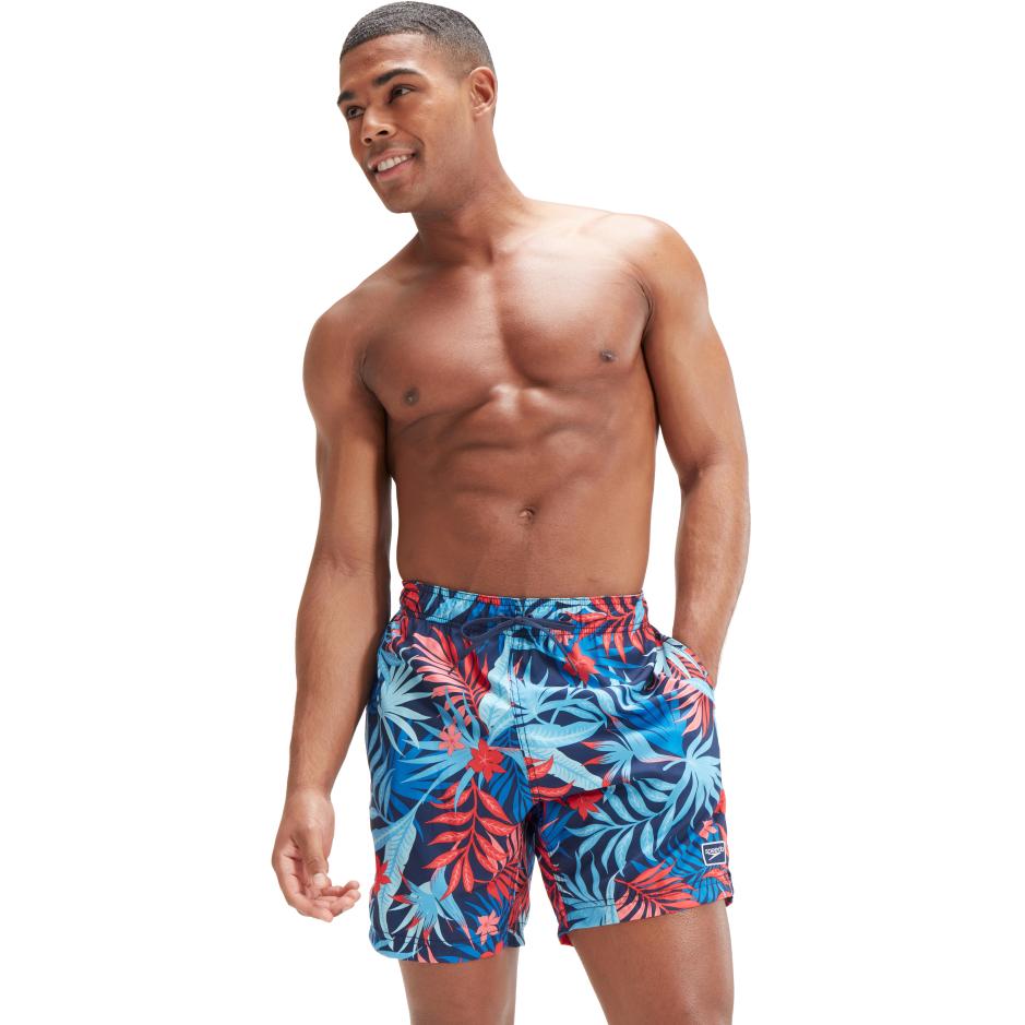 Thumbnail - Speedo, Herren, Badehose, sna print volley 17 watershort, Blau, (L)