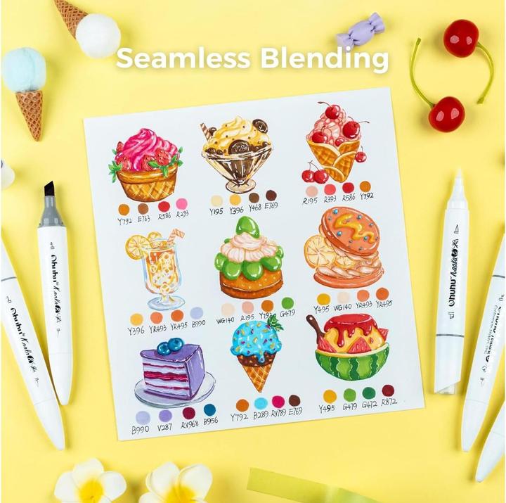 Image du produit Ohuhu Marqueurs d'art Kaala Couleurs d'illustration (60x)