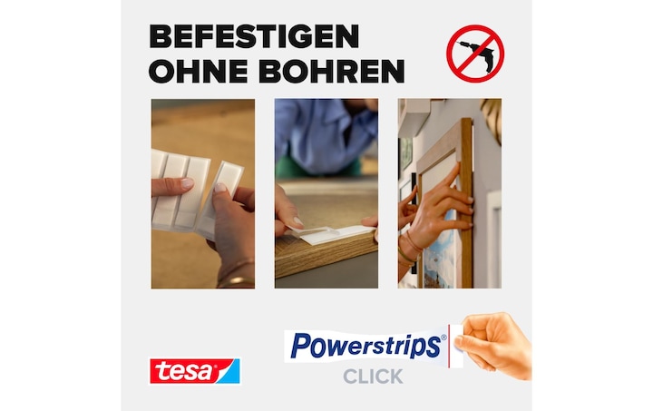 Image du produit tesa Pastilles adhésives velcro Powerstrips (7.20 kg)