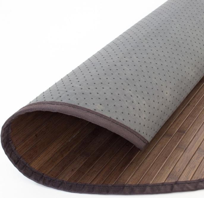 Actual product image Greendeco Bamboo mat 150cm round dark brown (150 x 150 cm)