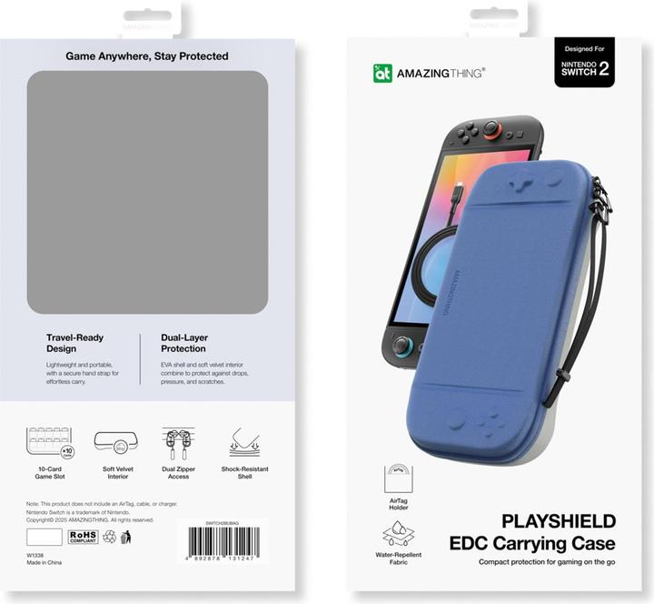 Produktbild Amazingthing PlayShield EDC-Schutzhülle für Nintendo Switch 2, Blau (Switch 2)