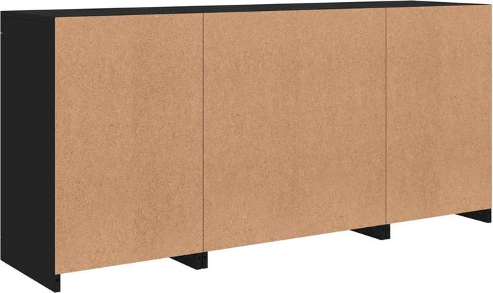 Image du produit vidaXL Buffet avec éclairage LED noir 142,5x37x67 cm,Couleur