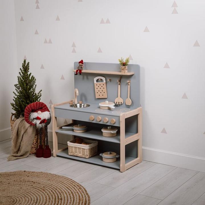 Produktbild Activity Board Waldorf-Atmosphäre, Kinderzimmer, Spielzeugküche - Grau