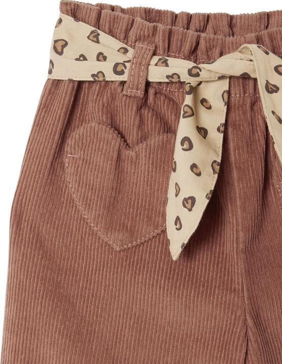 Actual product image Vertbaudet Baby Cordhose mit Gürtel und Herz-Taschen, Dehnbund (80)