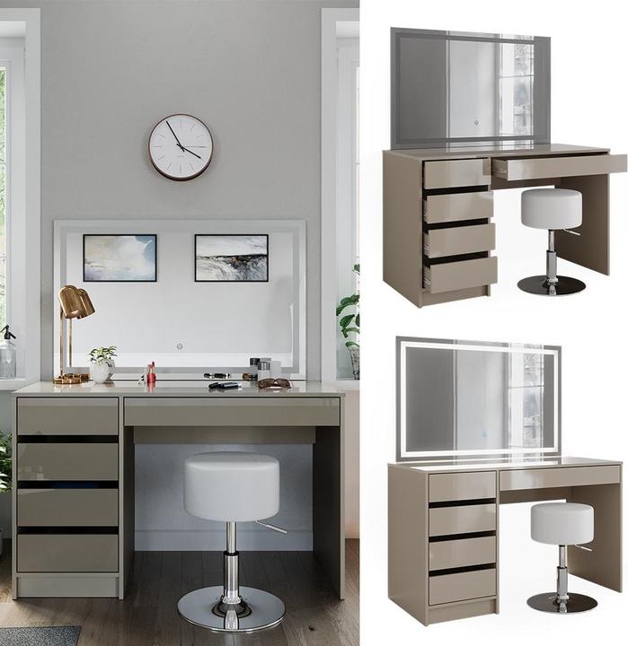 Actual product image Vicco Sherry with stool and lighting (120 x 55 x 75 cm)