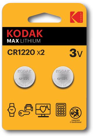 Produktbild Kodak CR1220 Single-use battery Lithium - Batterie (1 Stk., CR1220, 40 mAh)