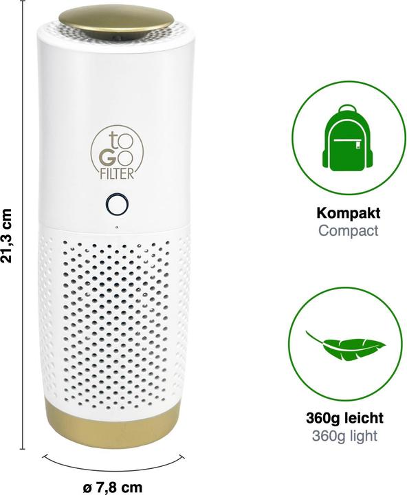 Produktbild toGo Filter Luftreiniger to-go, tragbar (15 m²)