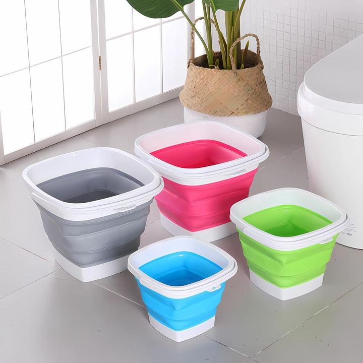 Actual product image König Design 3er Set Eimer faltbar Falteimer Putzeimer Wassereimer Campingeimer Angeleimer (3 pcs.)