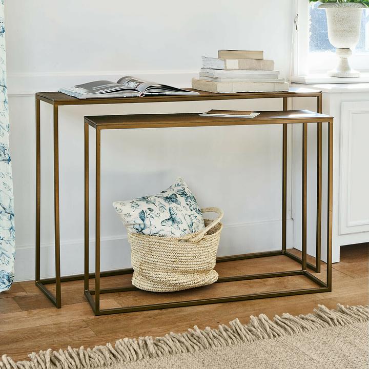 Image du produit Loberon Konsole 2er Set Olvenzo antikmessing (118 x 30 x 78 cm)