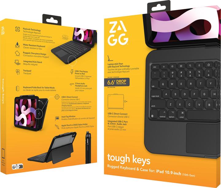 Produktbild Zagg KB TghKs iPad 10thGen Bl Ger B2B BB - Touchpad - QWERTZ (Deutschland)