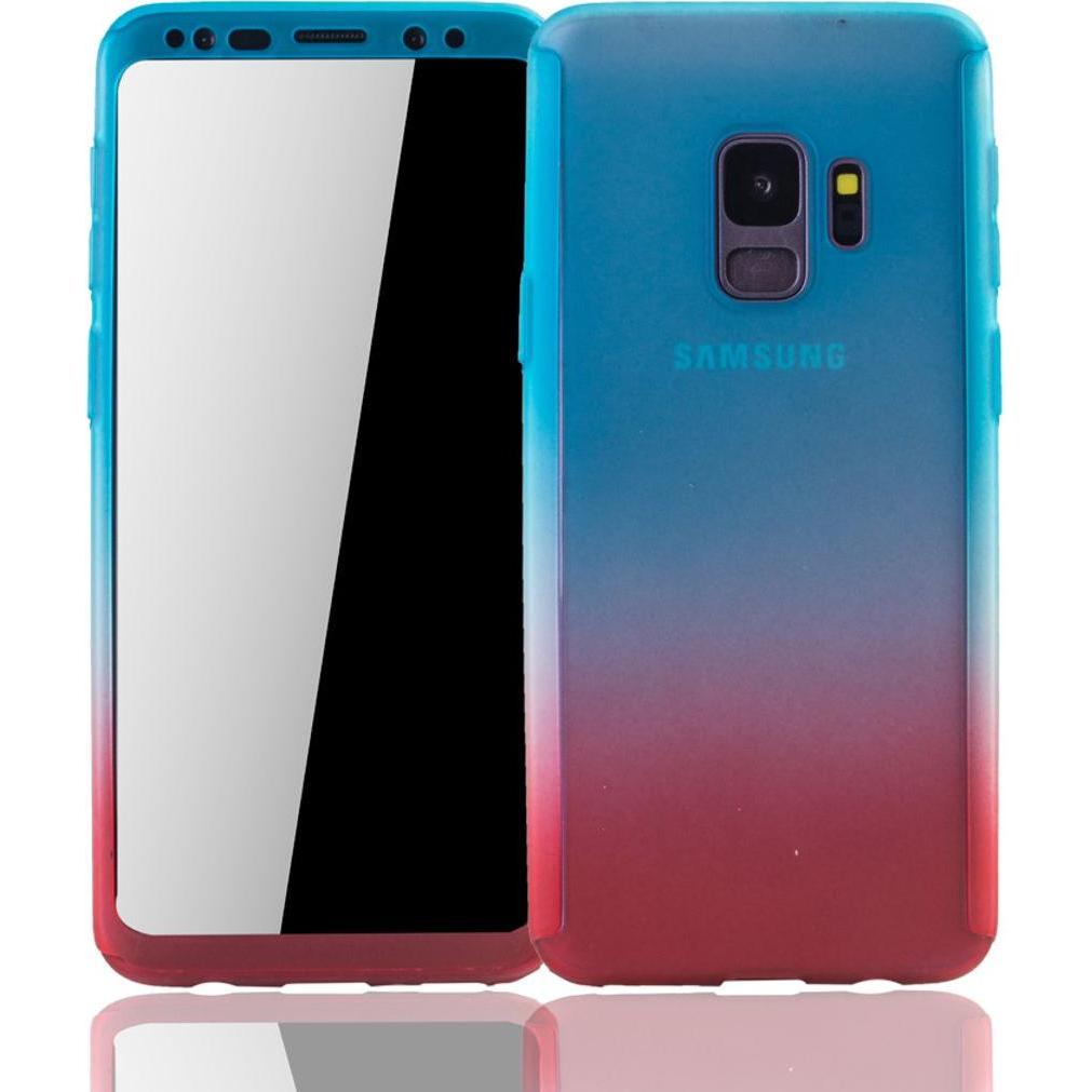 König Design Hülle Handy Schutz für Samsung Galaxy S9 Full Case Cover Displayschutz Etuis Rot (Samsung Galaxy S9+), Smar...