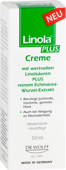 Produktbild Dr. Wolff Linola plus Creme beruhigt juckende, trockene und gereizte Haut, 50 ml Creme (50 ml, 24h Creme)