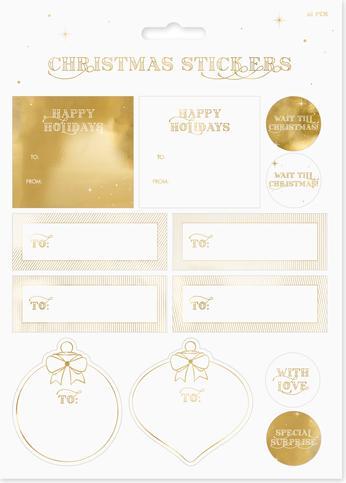 Produktbild Partydeco Weihnachtsaufkleber (12 Sticker)