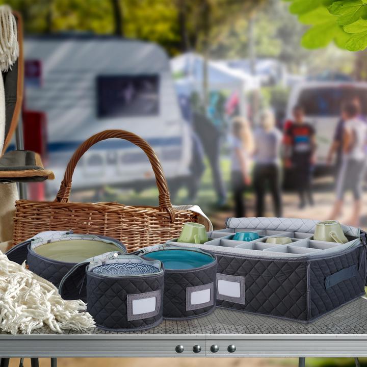 Produktbild Relaxdays 6-tlg. Geschirraufbewahrungsbox-Set (41 cm, 33.83 l, 6x)